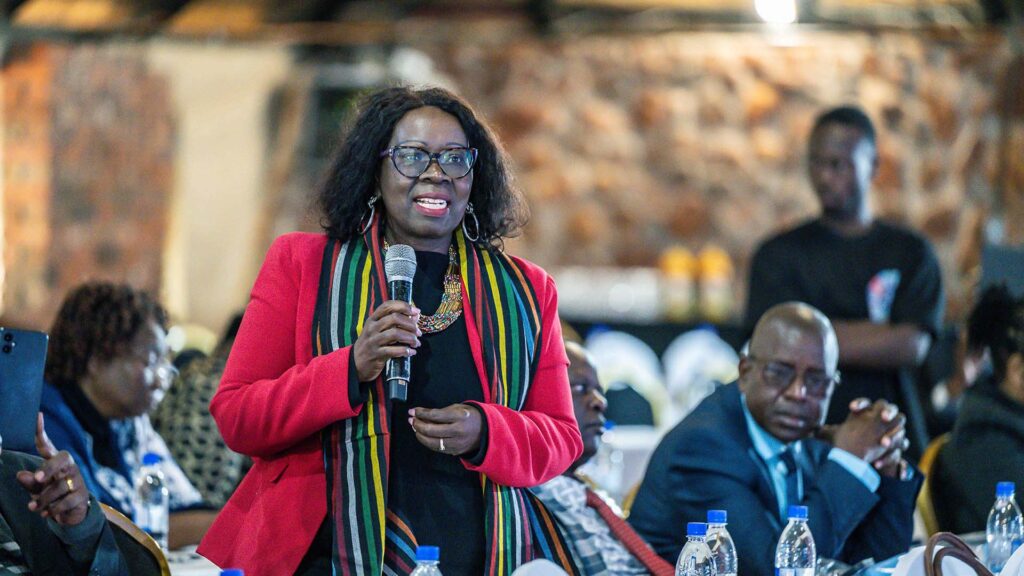 A delegate speaks at National Education Summit Zimbabwe 3rd Edition